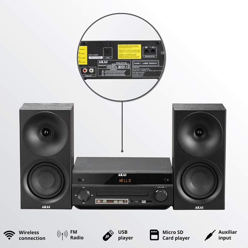 AKAI AM-301 BK black micro system