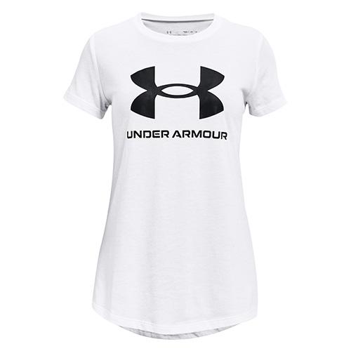 Under Armour Live Sportstyle Graphic SS Girls' T-Shirt - Color: White, Size: L