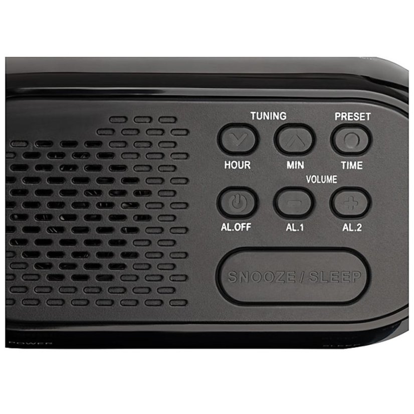 Roadstar CLR-2477 čierny rádiový budík