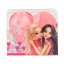 Heart-shaped eraser and Top Model Best Friend pencil sharpener, light pink