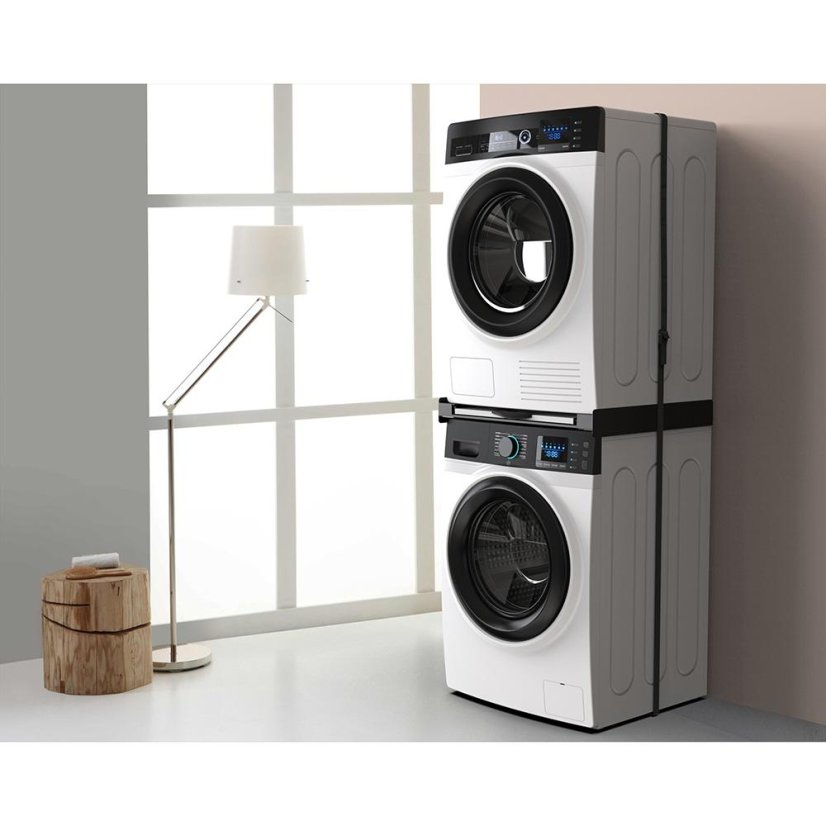 Universal adapter between the handle and the dryer with a wooden shelf Meliconi Torre DARK 656128 black