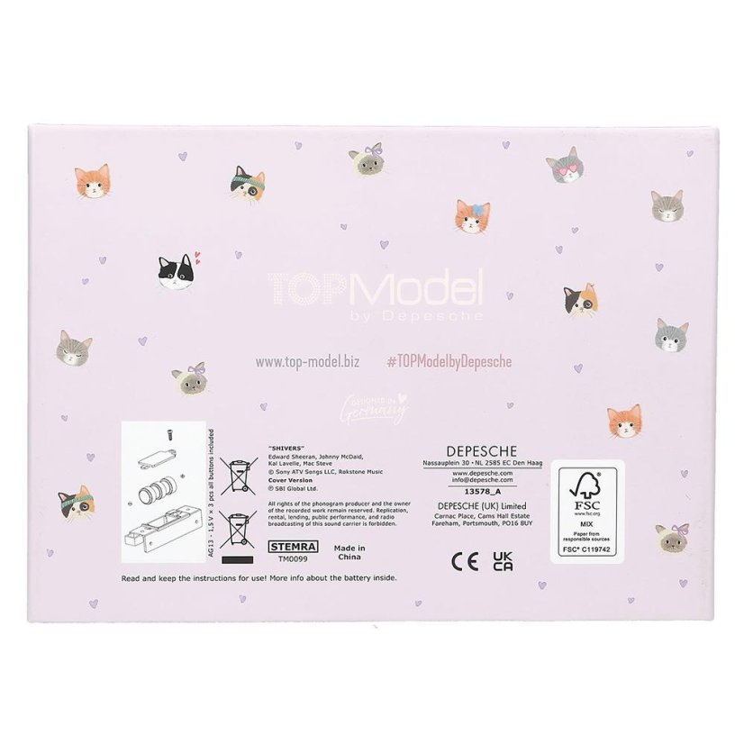 Schmuckkästchen mit Soundeffekt Top Model Cat Love, Hayden & Lizzy