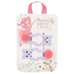 Spinki do włosów Princess Mimi 2 szt. Lila Cats