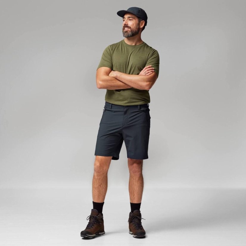 Pánské šortky Fjällräven Abisko Trail Stretch Shorts M - Farba: Sivá, Veľkosť: 46
