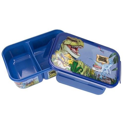 Dino World Snackbox, zwei Fächer, Danger