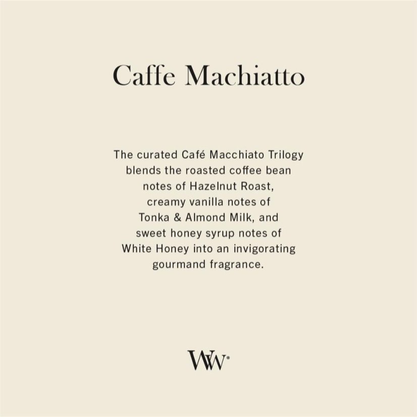 WoodWick Trilogy hajó alakú gyertya, Café Macchiato