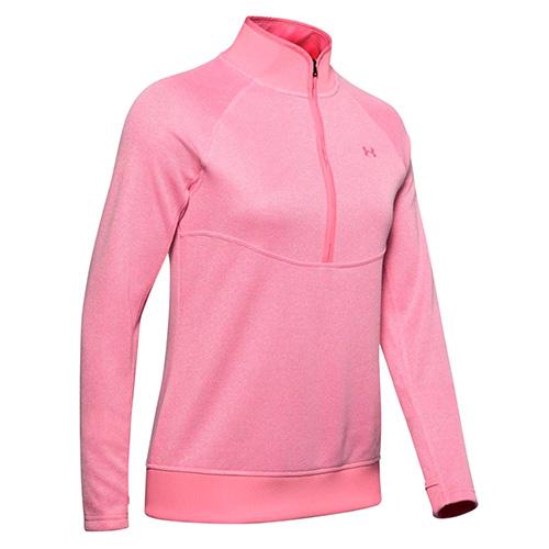 Damen-Sweatshirt Under Armour Storm Sweaterfleece 1 2 Zip - Farbe: Rosa, Größe: S