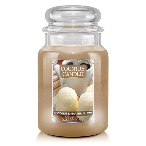 Świeca Country Candle duża, Coconut & Marshmallow