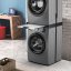 Universal adapter between the handle and the dryer with a wooden shelf Meliconi Torre DARK 656128 black