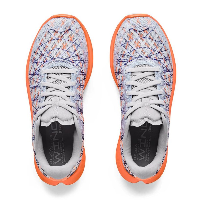 Laufschuhe Under Armour Flow Velociti Wind W - Farbe: Grau/Orange, Größe: 36.5