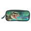 Dino World green T-Rex two-compartment school pencil case