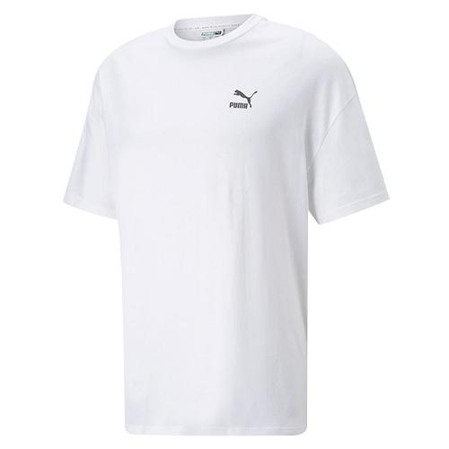 Men's Puma Classic Oversized Tee - Color: White, Size: S