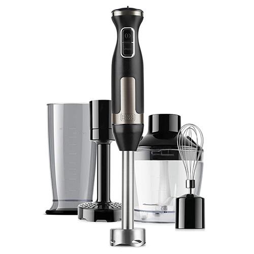 Tyčový mixér s příslušenstvím Black+Decker BXHBA1500E černý-nerez
