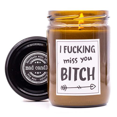 Mad Candle-Kerze mit Aufschrift