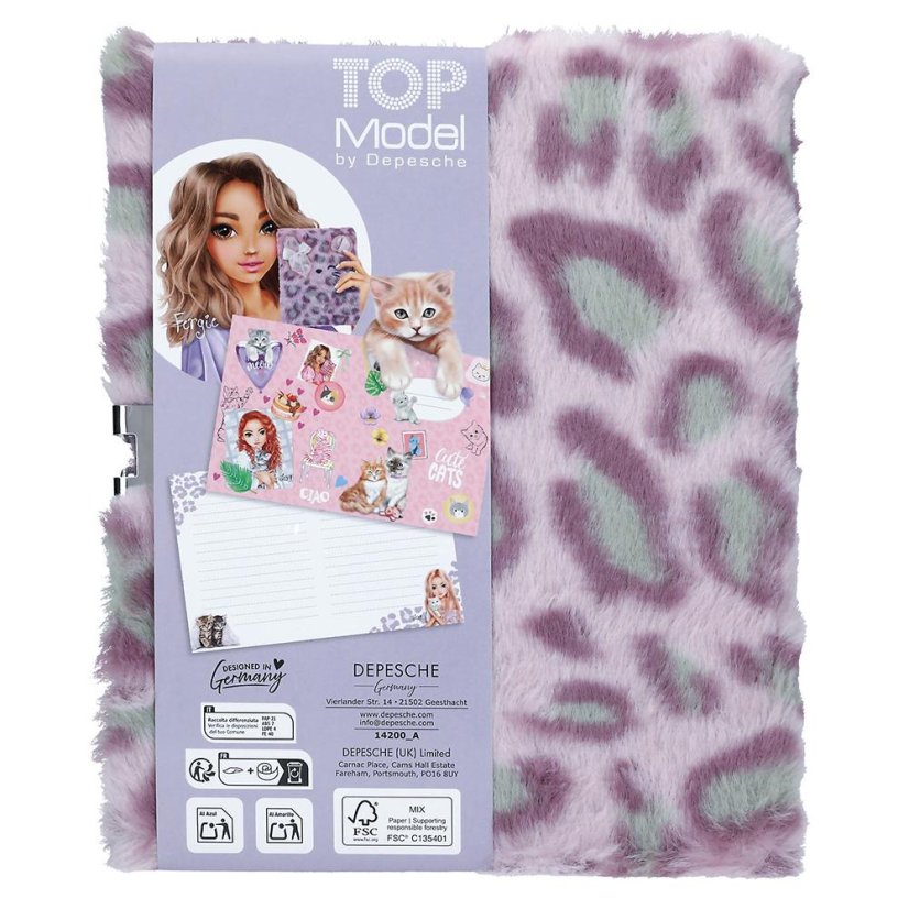 Top Model Plush Diary with Lock – Kitten, Fergie