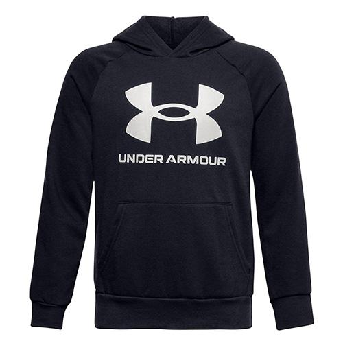 Under Armour RIVAL FLEECE HOODIE boys' sweatshirt - Color: Black, Size: 127-137