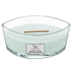 Svíčka WoodWick loď, Sagewood & Seagrass