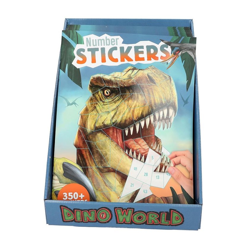 Creative notebook with Dino World Number Stickers