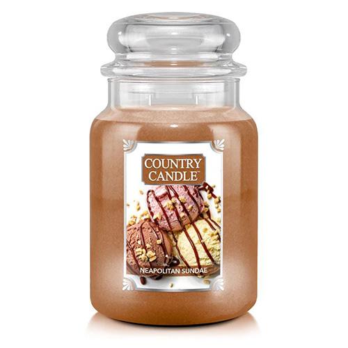 Country Candle Kerze groß, Neapolitan Sundae