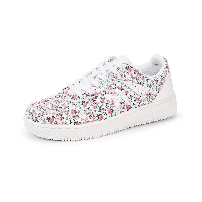 Damenschuhe Kelme Retrobasket Flowers - Farbe: Weiß, Größe: 35