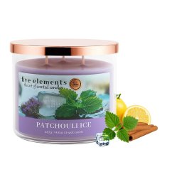 Five Elements Patchouli Ice scented candle, 420 g, 3 wicks