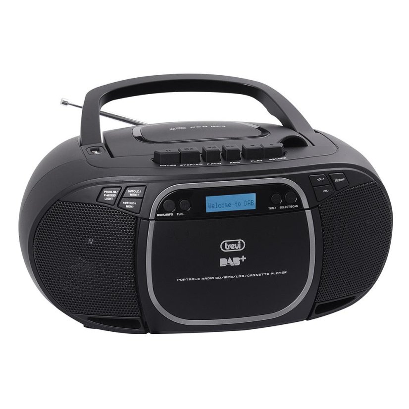 Trevi CMP 576DAB black radio cassette player