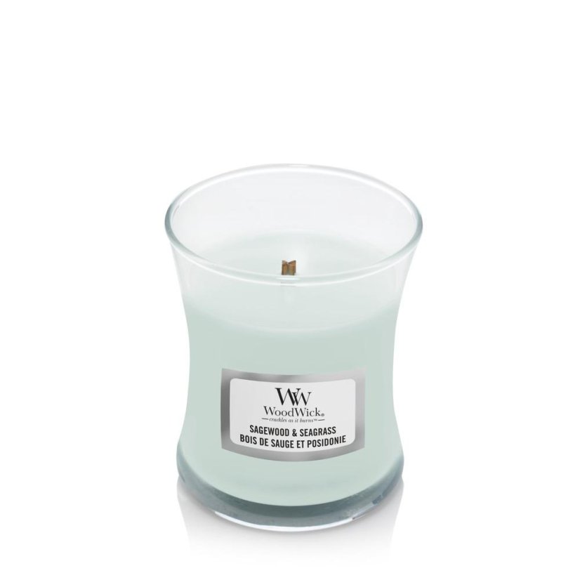 WoodWick Small Candle, Sagewood & Seagrass