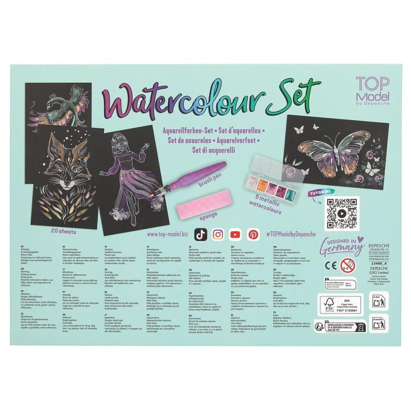 Top Model Metallic-Aquarellfarben-Set
