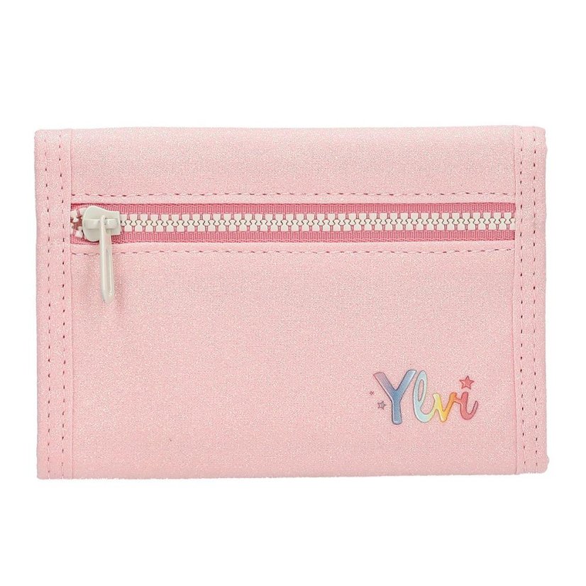 Fabric wallet with Velcro closure – Ylvi unicorn, pink