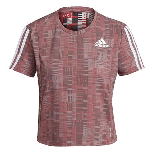 Dámské běžecké tričko Adidas OTR Primeblue Tee - Barva: Vínová, Velikost: L