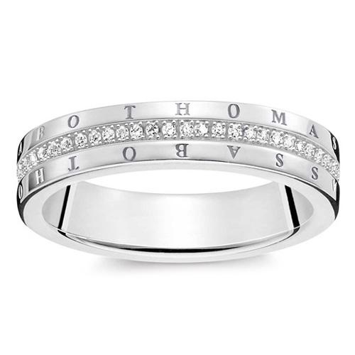Thomas Sabo Prsten Klasický bílý D TR0026 725 14 60 Sterling silver