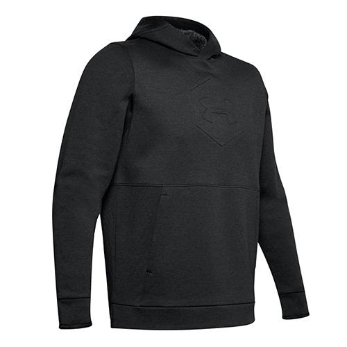 Under Armour Athlete Recovery fleece Graphic Hoodie černá