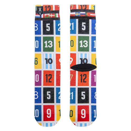 Ponožky XPOOOS Euro - Hravé pánské ponožky XPOOOS s výrazným motivem barevných čísel a prémiovou kvalitou. - 3422059