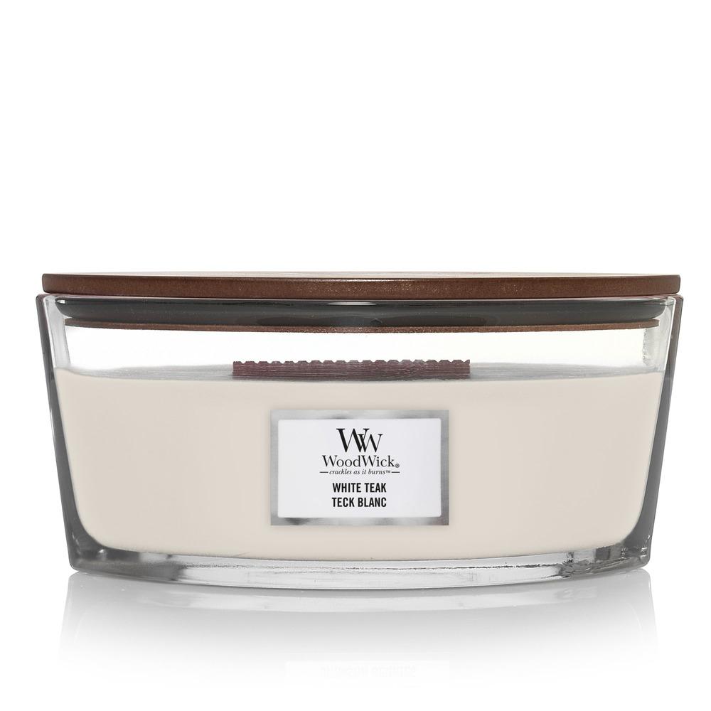 Svíčka WoodWick loď, White Teak
