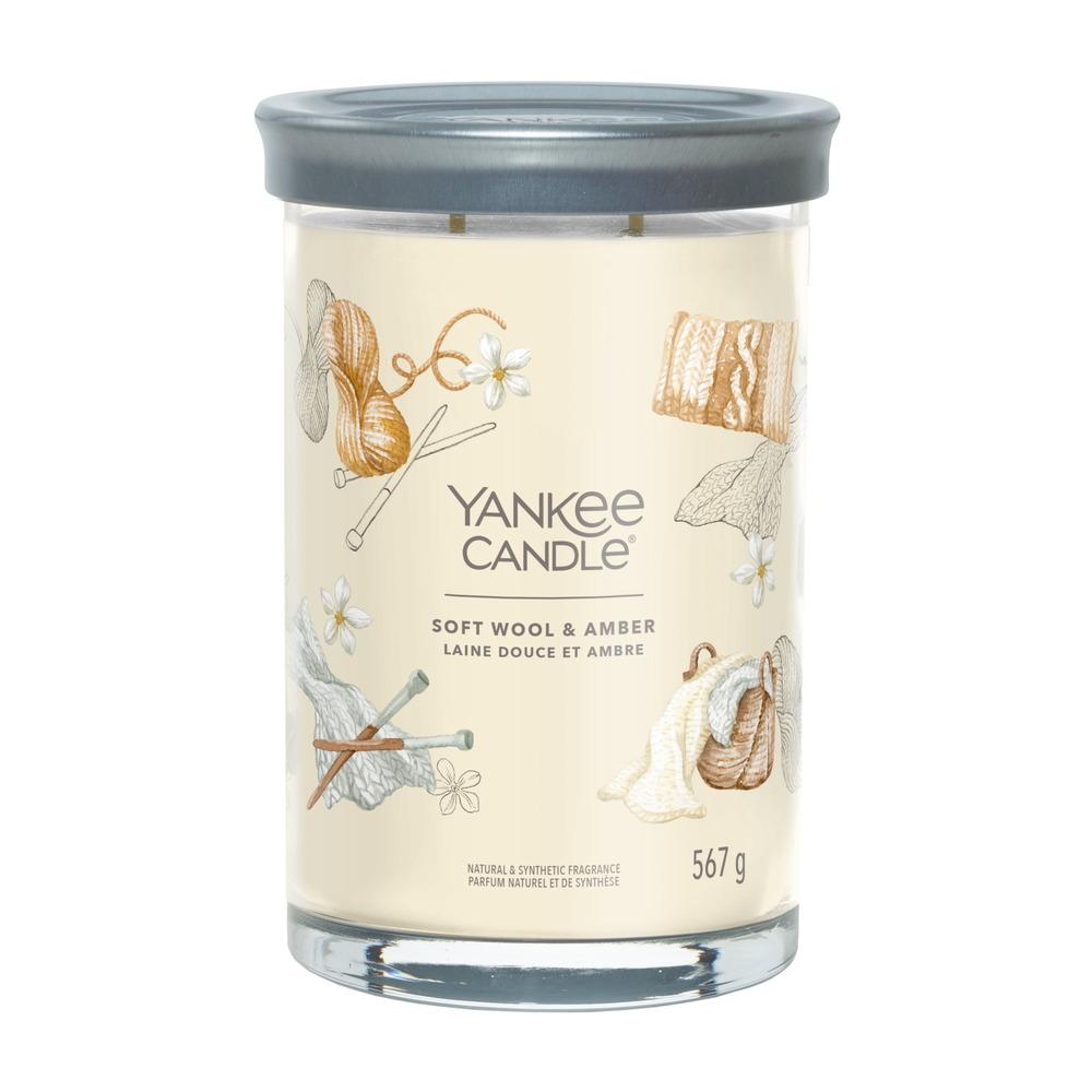 Svíčka Yankee Candle Signature Tumbler velká, Soft Wool & Amber