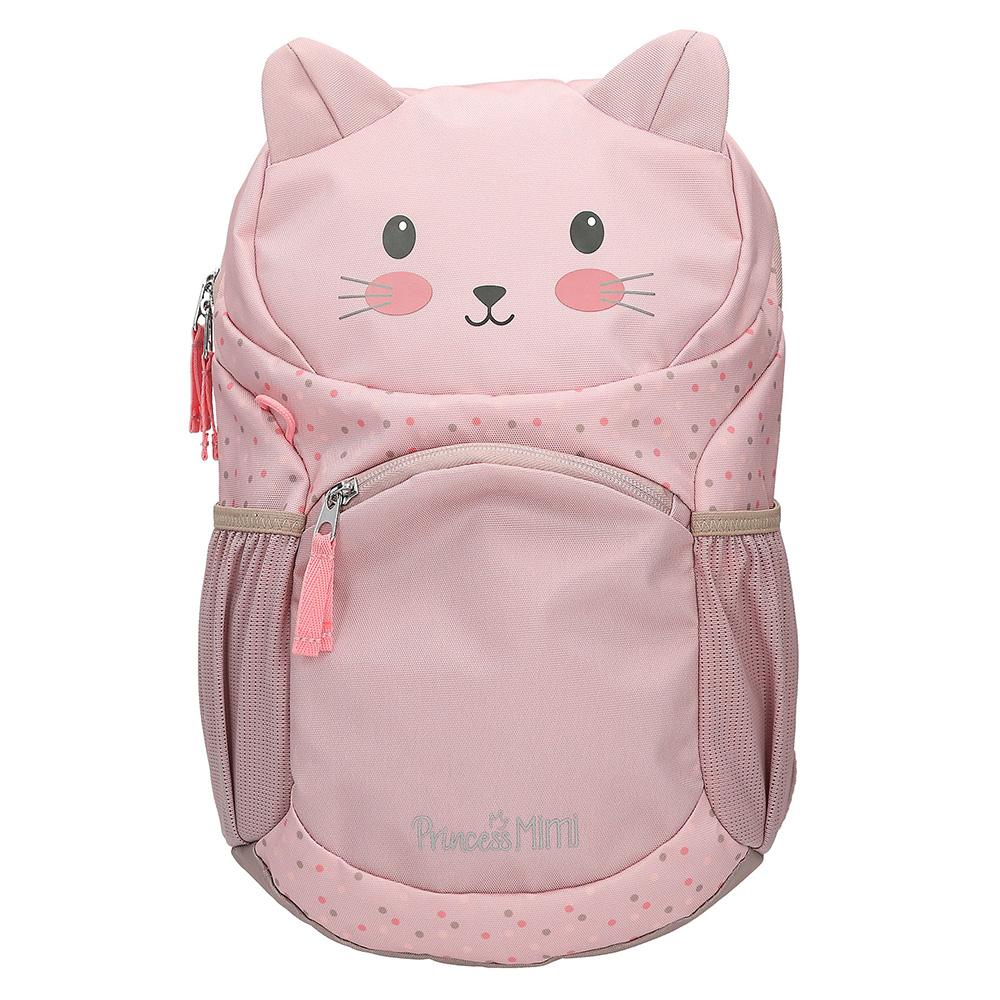 Levně Dětský ergonomický batoh Princess Mimi – kočička, růžový