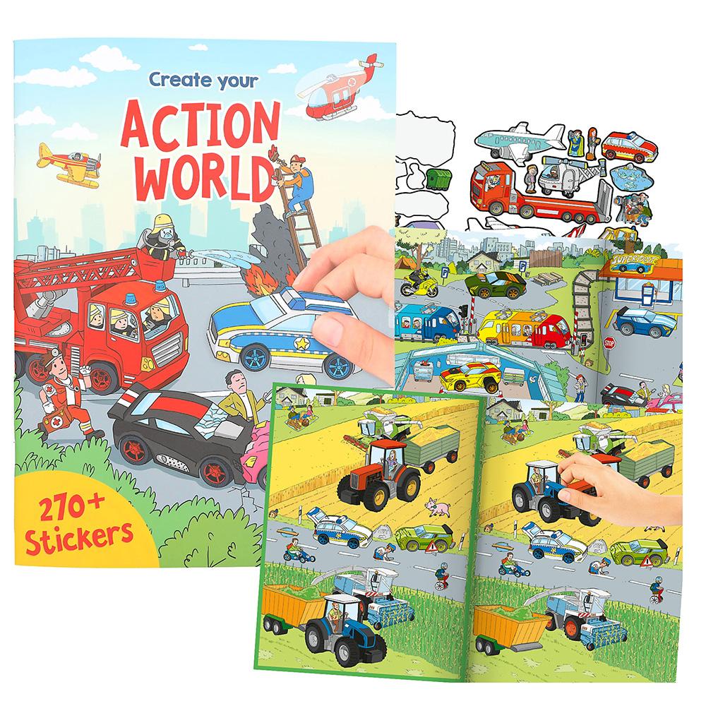 Kreativní sešit vytvoř si vlastní akční svět 270 samolepek