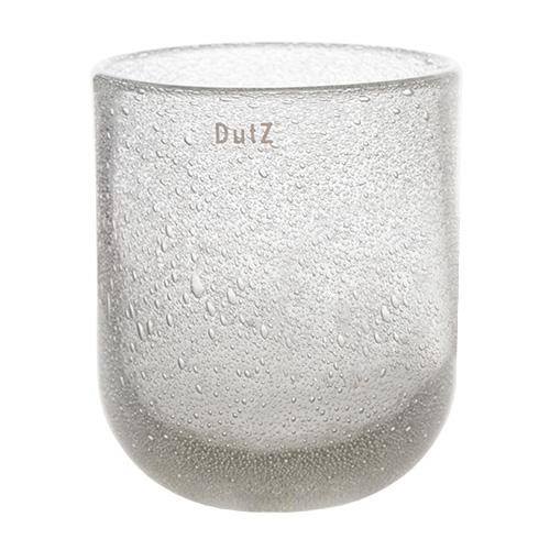 Skleněná váza DutZ Vase Flower, výška 14 cm, průměr 12 cm, barva čiré bubliny