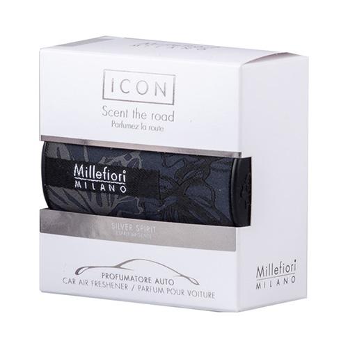 Millefiori Milano Icon - Stříbrný svit design Textile Floral - tmavě modrá 47 g