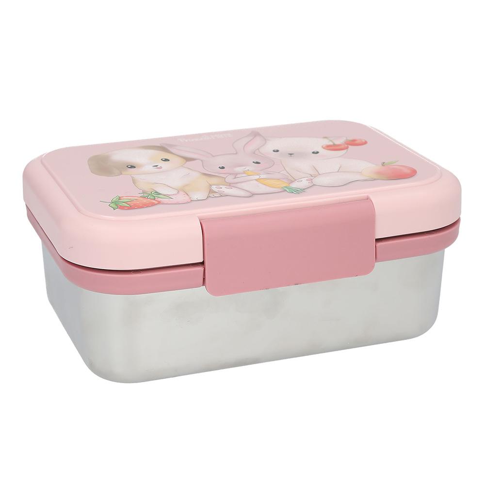 Levně Dětský svačinový box Princess Mimi – nerezový, růžový
