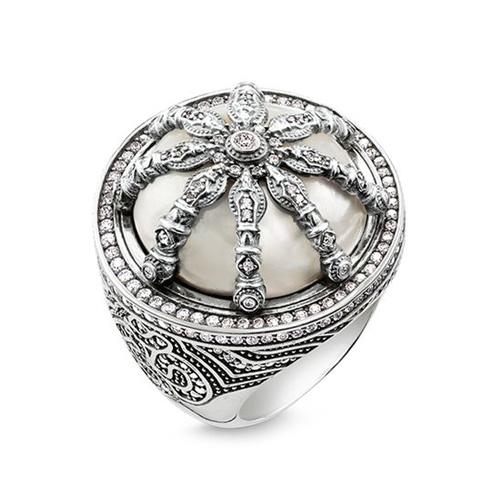 Thomas Sabo Prsten Perleťové kolo TR2025 642 14 54 Sterling silver blac