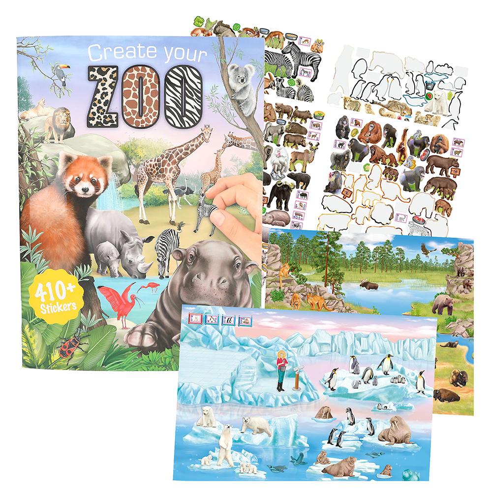 Trends kreativní sešit se samolepkami vytvoř si své ZOO 410 samolepek
