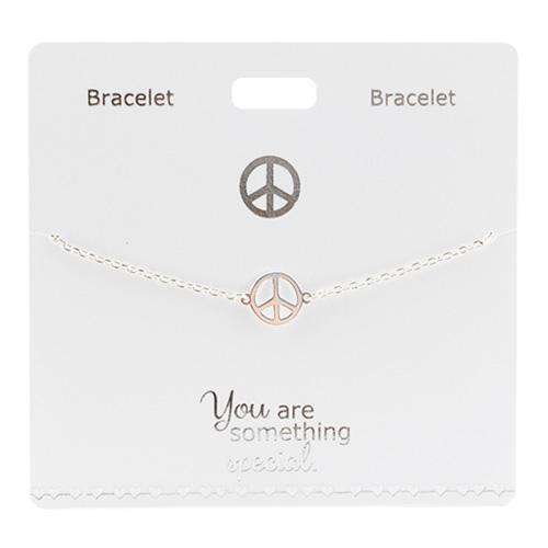 Depesche postříbřený náramek Peace 444715_A