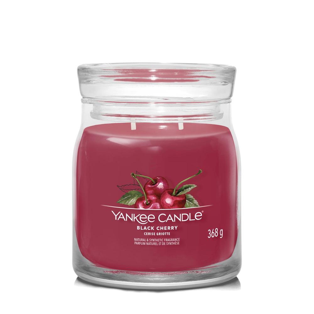Svíčka Yankee Candle Signature střední, Black Cherry