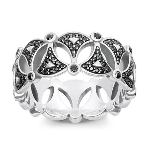Thomas Sabo Prsten Asijské ornamenty TR2176 643 11 52 Sterling silver blac