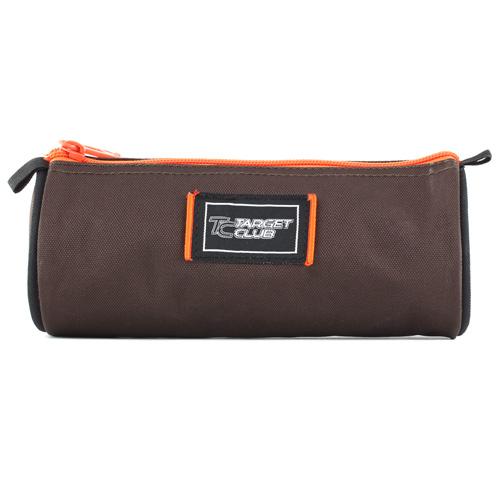 Target kulatý hnědý oranžový zip