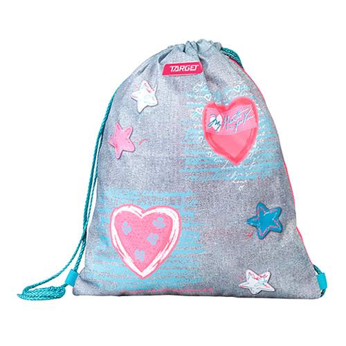 Target Srdíčka a hvězdičky šedá