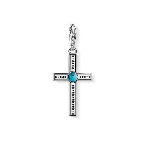 Thomas Sabo Přívěsek Etnický kříž tyrkysový 1677 878 17 Charm Club blackened