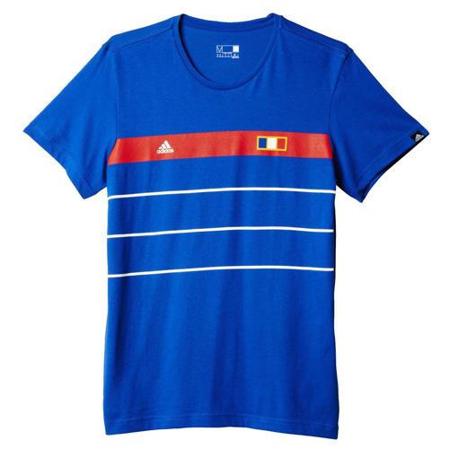 Levně adidas pánské tričko France History Pánské volnočasové triko France History s krátkým rukávem
