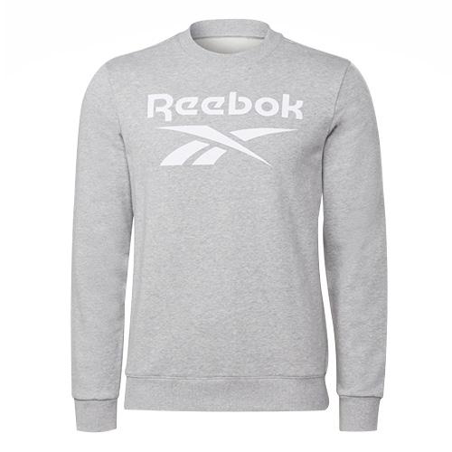 Reebok Identity Big Logo Crew Mens Medium Grey Heather / White